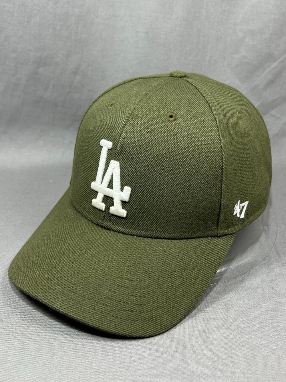 Los Angeles Dodgers LA 47 Brand MLB Strapback Hat Olive Green Adjustable Mens